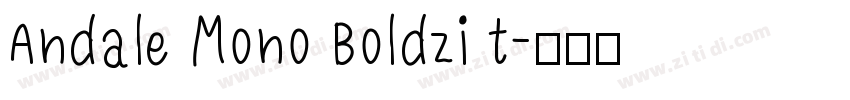 Andale Mono Boldzi t字体转换
